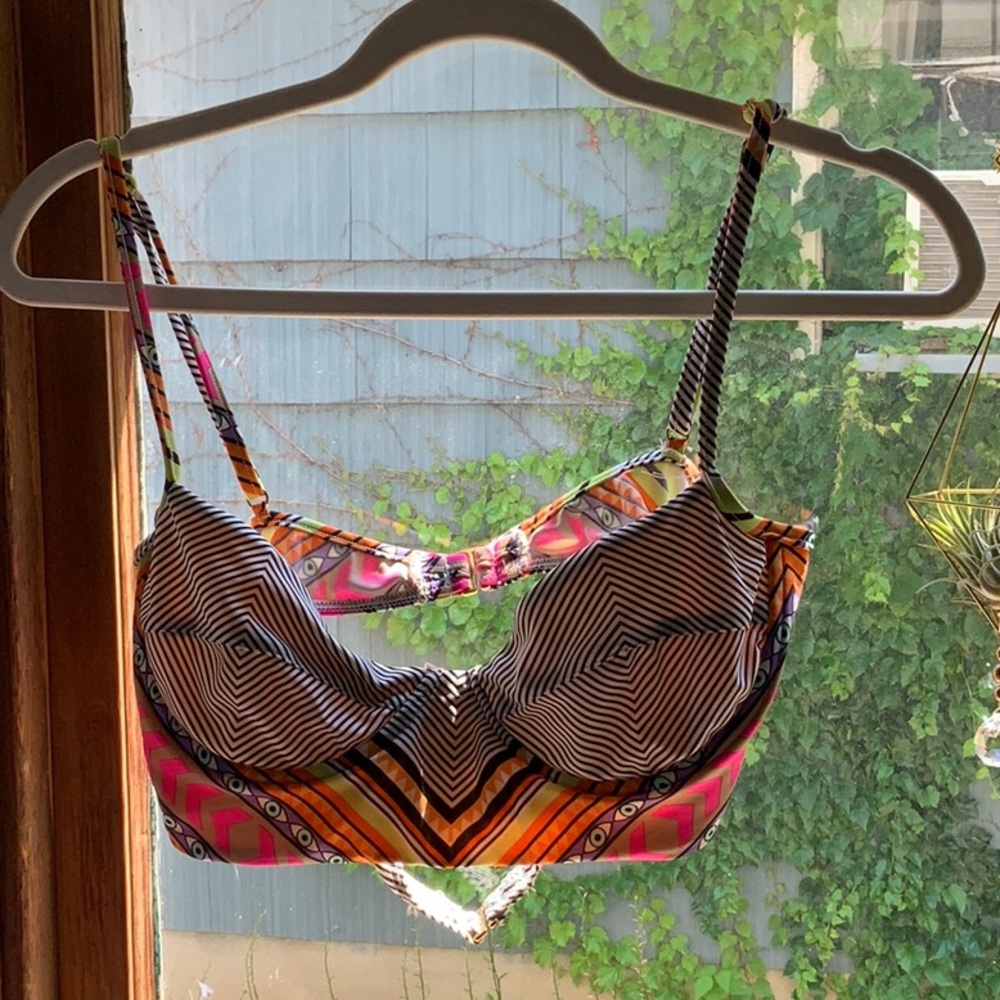 Mara Hoffman patterned bikini top, size medium